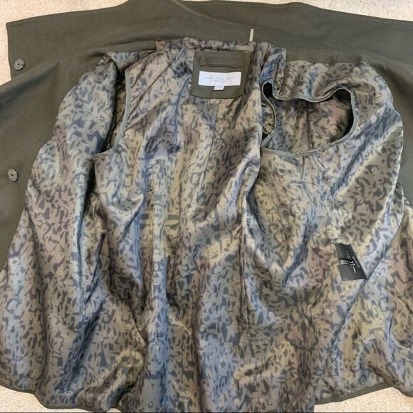 Andrew Marc Aerial Wool Capelet Jacket Green size 12 - Picture 8 of 13